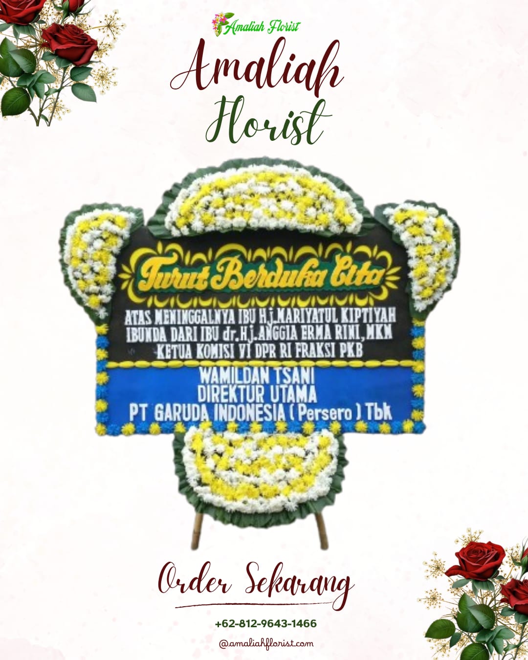 Papan Bunga Duka Sedong